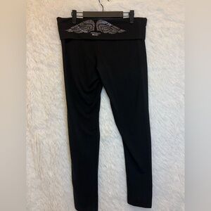 Victoria's Secret Bling Angel Wing Foldover Waist Leggings | Y2K | Size Large 💎✨